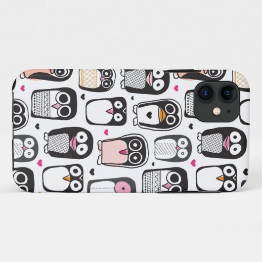 Pinguinvogel-Illustrationshintergrund Case-Mate iPhone Hülle (Rückseite (Horizontal))