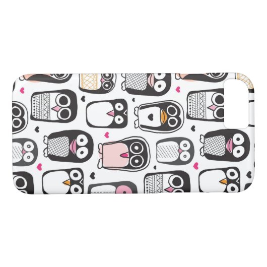 Pinguinvogel-Illustrationshintergrund Case-Mate iPhone Hülle (Rückseite (Horizontal))