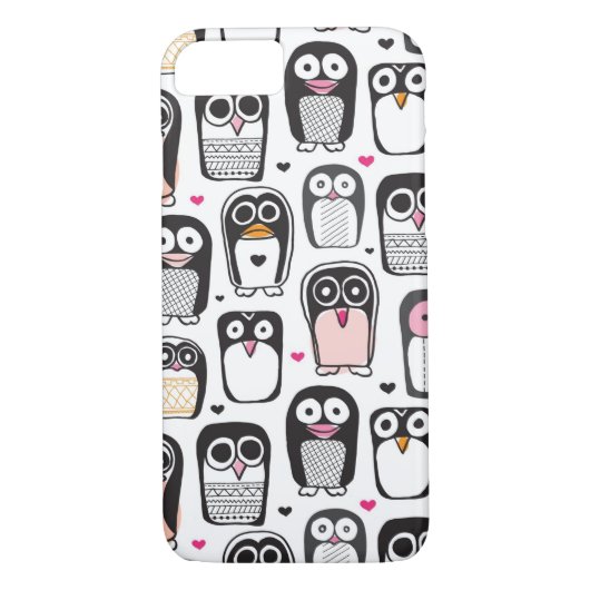 Pinguinvogel-Illustrationshintergrund Case-Mate iPhone Hülle (Rückseite)