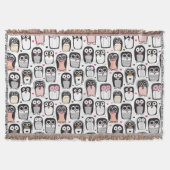 Pinguinvogel-Illustrationshintergrund Decke (Vorderseite)