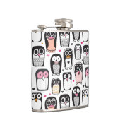 Pinguinvogel-Illustrationshintergrund Flachmann (Rechts)