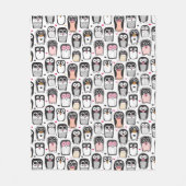 Pinguinvogel-Illustrationshintergrund Fleecedecke (Vorderseite)