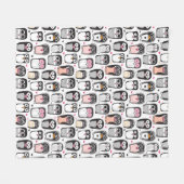 Pinguinvogel-Illustrationshintergrund Fleecedecke (Vorderseite (Horizontal))