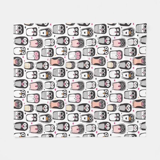 Pinguinvogel-Illustrationshintergrund Fleecedecke (Vorderseite (Horizontal))