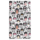 Pinguinvogel-Illustrationshintergrund Kleine Geschenktüte (Rückseite)