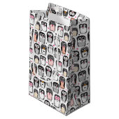 Pinguinvogel-Illustrationshintergrund Kleine Geschenktüte (Vorderseite Schrägansicht)