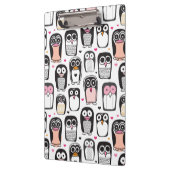 Pinguinvogel-Illustrationshintergrund Klemmbrett (Links)