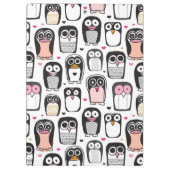 Pinguinvogel-Illustrationshintergrund Klemmbrett (Rückseite)