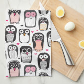 Pinguinvogel-Illustrationshintergrund Küchentuch (Viertel Falte)