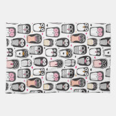 Pinguinvogel-Illustrationshintergrund Küchentuch (Horizontal)