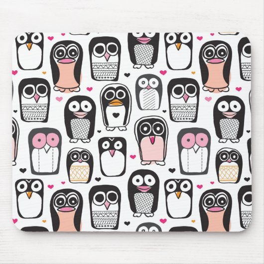 Pinguinvogel-Illustrationshintergrund Mousepad (Vorne)