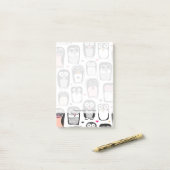 Pinguinvogel-Illustrationshintergrund Post-it Klebezettel (Auf Schreibtisch)