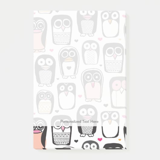Pinguinvogel-Illustrationshintergrund Post-it Klebezettel (Vorderseite)