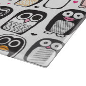 Pinguinvogel-Illustrationshintergrund Schneidebrett (Ecke)