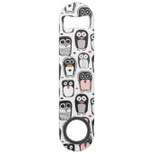 Pinguinvogel-Illustrationshintergrund Speed Flaschenöffner (Rückseite)