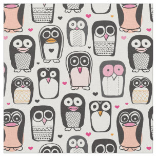 Pinguinvogel-Illustrationshintergrund Stoff
