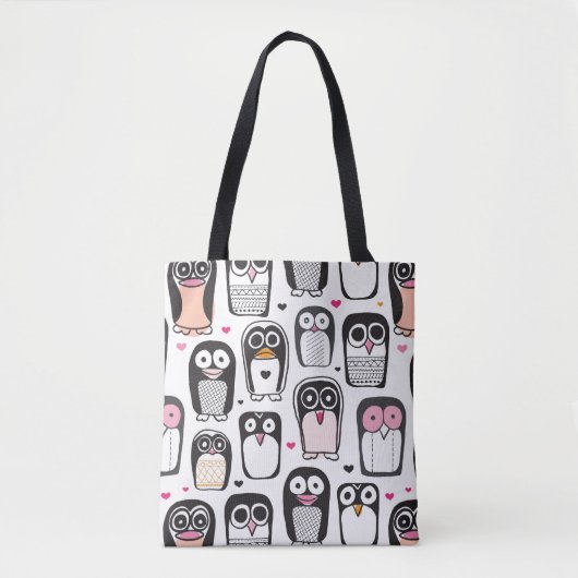 Pinguinvogel-Illustrationshintergrund Tasche (Vorderseite)
