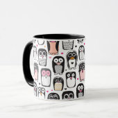 Pinguinvogel-Illustrationshintergrund Tasse (Vorderseite Links)