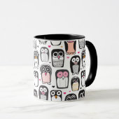 Pinguinvogel-Illustrationshintergrund Tasse (VorderseiteRechts)