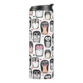 Pinguinvogel-Illustrationshintergrund Thermosbecher (Nach links gedreht)