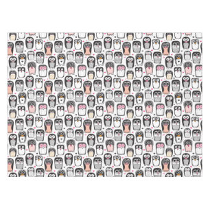 Pinguinvogel-Illustrationshintergrund Tischdecke