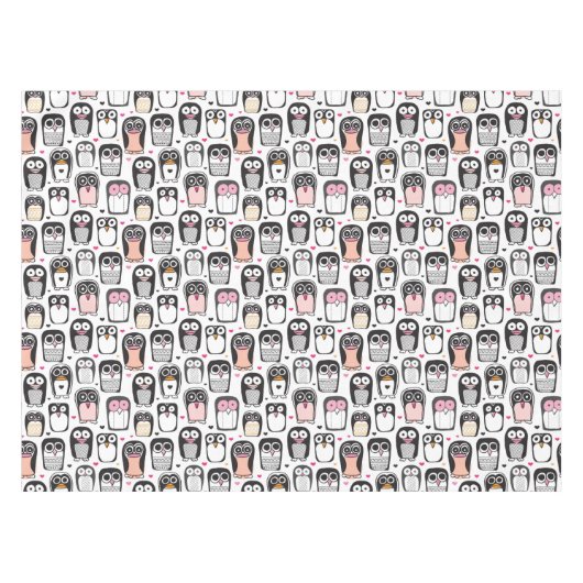 Pinguinvogel-Illustrationshintergrund Tischdecke (Vorderseite (Horizontal))