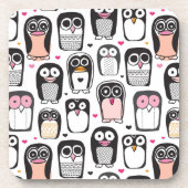 Pinguinvogel-Illustrationshintergrund Untersetzer (Vorderseite)