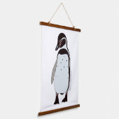Pinguinwand Wandteppich Mit Holzrahmen (Gewinkelt)