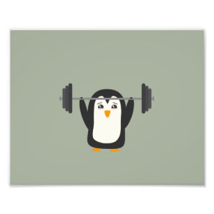 PinguinWeightlifting Fotodruck