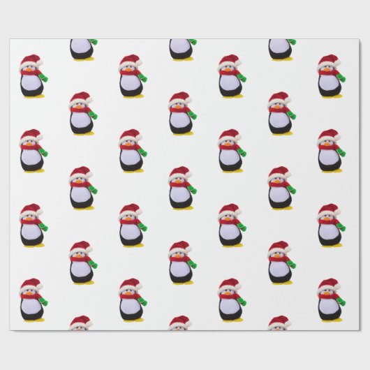 PinguinweihnachtsPackpapier Geschenkpapier (Flach)