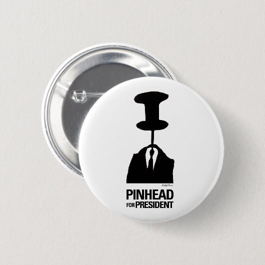 Pinhead für Präsidenten Button (Vorne & Hinten)
