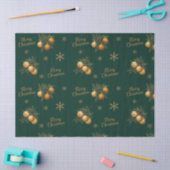 Pinie Branches Gold Snowflake Bauble Ornament Seidenpapier (Basteln)