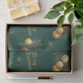 Pinie Branches Gold Snowflake Bauble Ornament Seidenpapier (Geschenk)