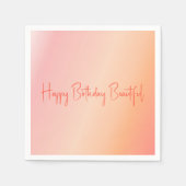 Pinie und rosa Regenbogengestylen Serviette (Vorderseite)