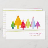 Pinien Feiertagskarte (Vorne/Hinten)