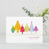 Pinien Feiertagskarte (Stehend Vorderseite)