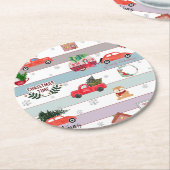 Pinien, frisch geschnitten runder pappuntersetzer (Angewinkelt)