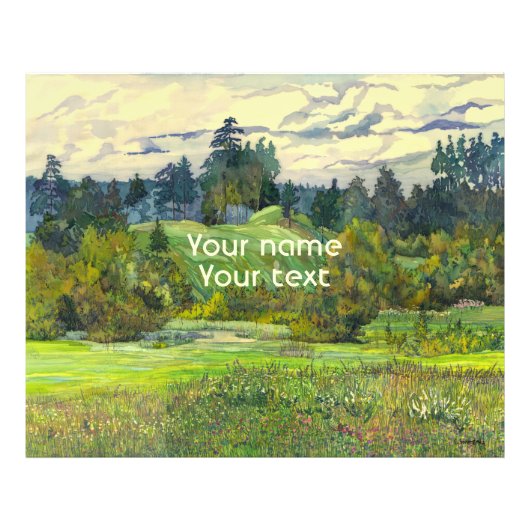 Pinien malen Wasserfarbe auf Seide Fotodruck (Vorne)