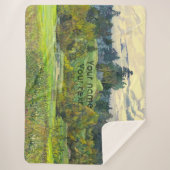 Pinien malen Wasserfarbe auf Seide Sherpadecke (Vorderseite)