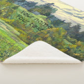 Pinien malen Wasserfarbe auf Seide Sherpadecke (3/4)