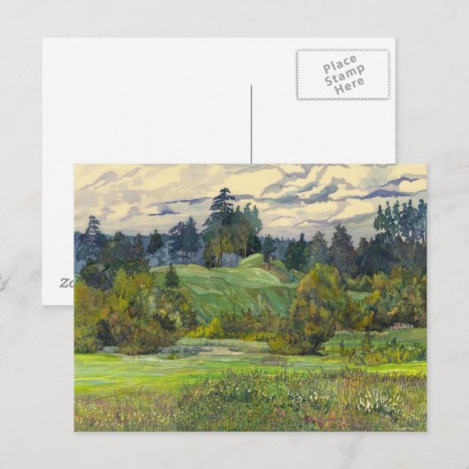 Pinien Postkarte (Vorne/Hinten)