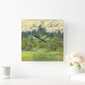 Pinien Quadratische Wanduhr (Zuhause)