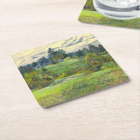 Pinien Rechteckiger Pappuntersetzer (angewinkelt)