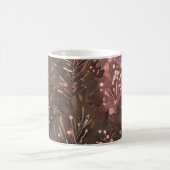 Pinien und Beeren mit weichen Pinks Kaffeetasse (Mittel)