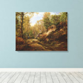 Pinien und Birken oder der Wald Leinwanddruck (Insitu (Holzboden))