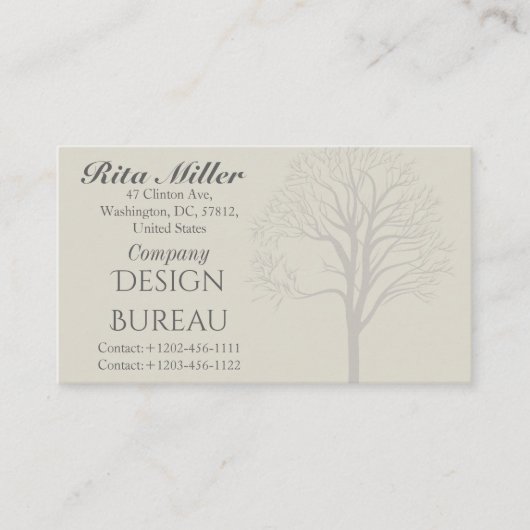 Pinien Visitenkarte (Vorderseite)