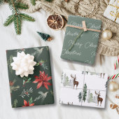Pinien Weihnachten Geschenkpapier Set