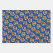 Pinienbäume auf blau geschenkpapier set (Vorderseite 3)