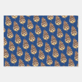 Pinienbäume auf blau geschenkpapier set (Vorderseite 2)