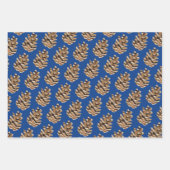 Pinienbäume auf blau geschenkpapier set (Vorderseite)